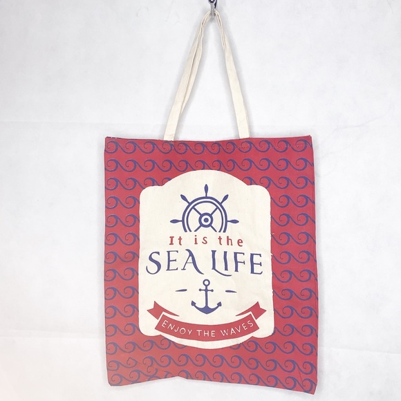 HOME CONCEPTS Seaside Nautical Canvas Bags NWT - Picture 4 of 8